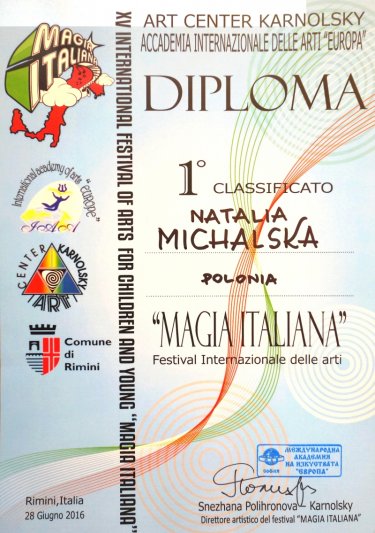XIV Międzynarodowy Festiwal Sztuki dla Dzieci i Młodzieży "MAGIA ITALIANA 2016"